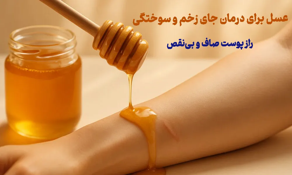عسل برای درمان جای زخم و سوختگی؛ راز پوست صاف و بینقص
